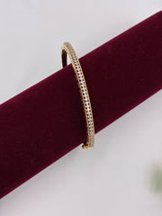 CZ Single Line Gold Finish Kada