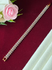 CZ Classic Designer Two Tone Bracelet