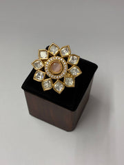 Kundan Polki Designer Finger Ring