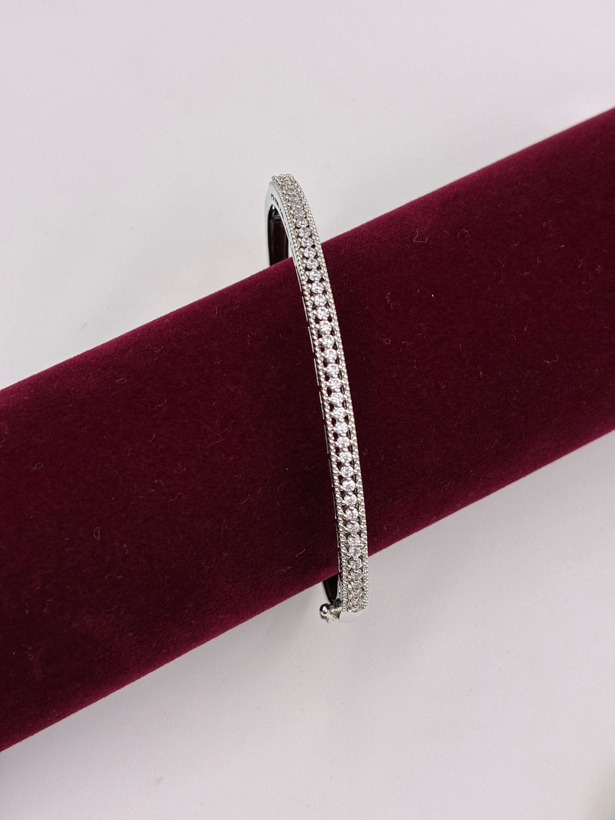 CZ Single Line Silver Finish Kada