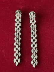 CZ Shimmer long Dangle Earring