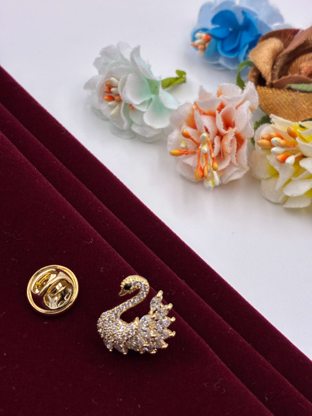 Tiny Swan Brooch