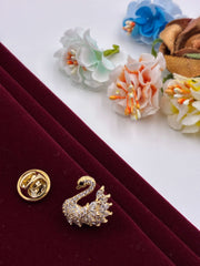 Tiny Swan Brooch
