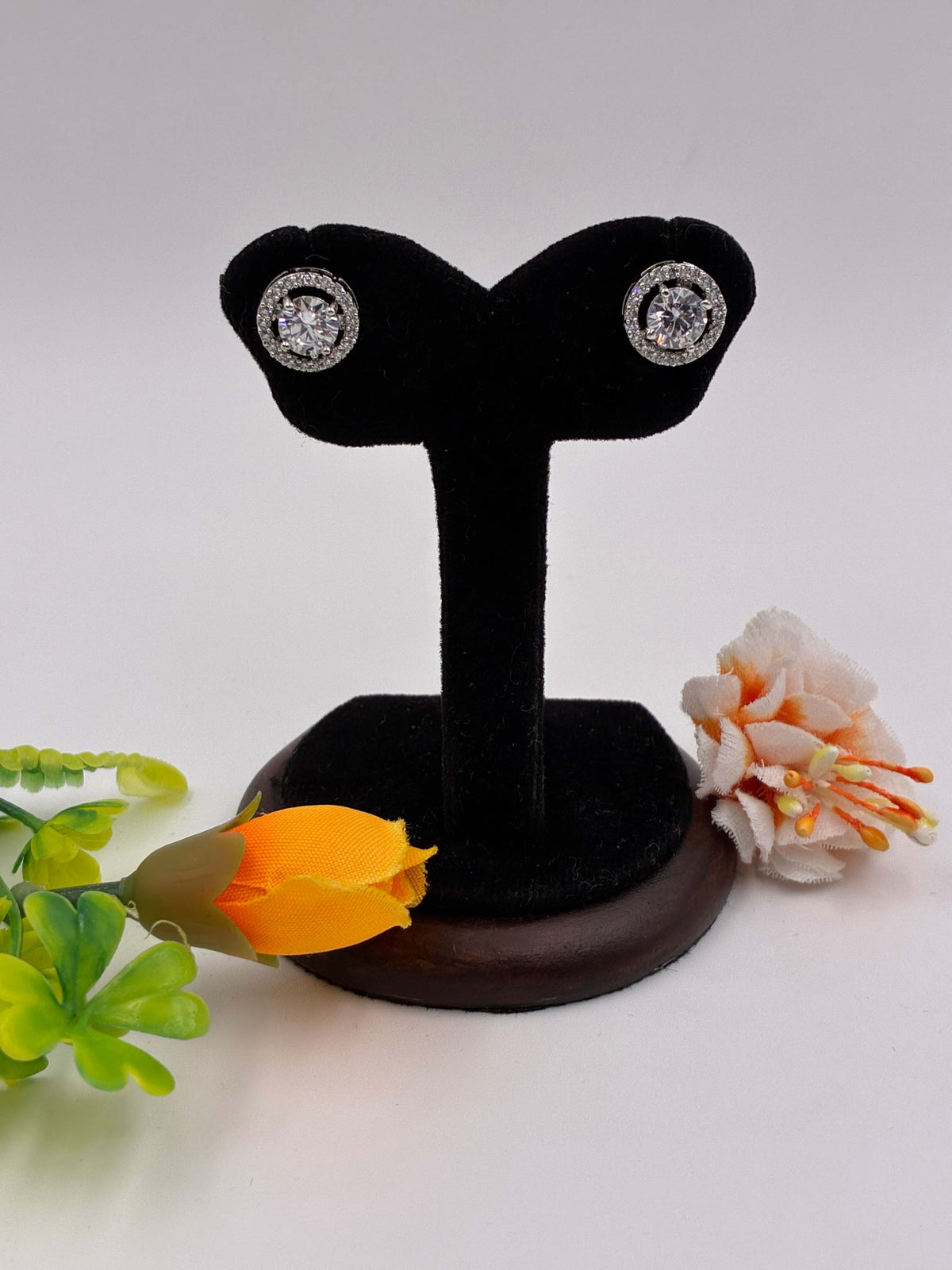 CZ Jacket Solitaire Stud Earrings