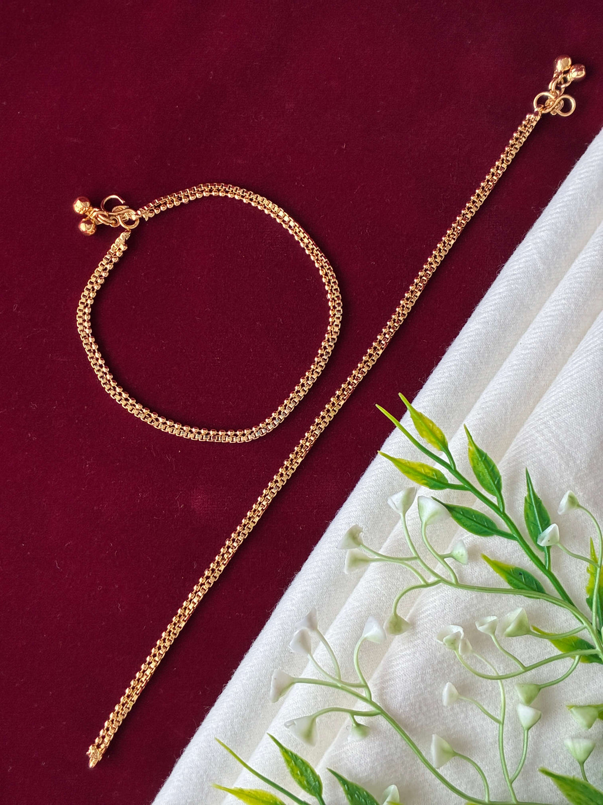 Antique Bead Drop Payal