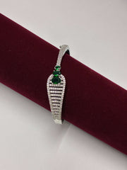 CZ Openable Emerald Green designer Kada