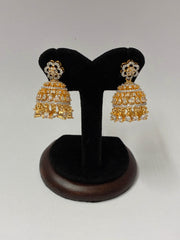CZ Traditional Floral Jhumka Earring