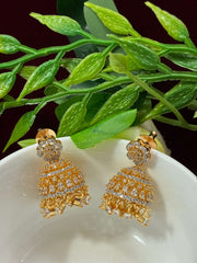 CZ Traditional Floral Jhumka Earring
