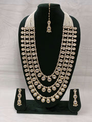Antique Stone studded Layered Necklace Set