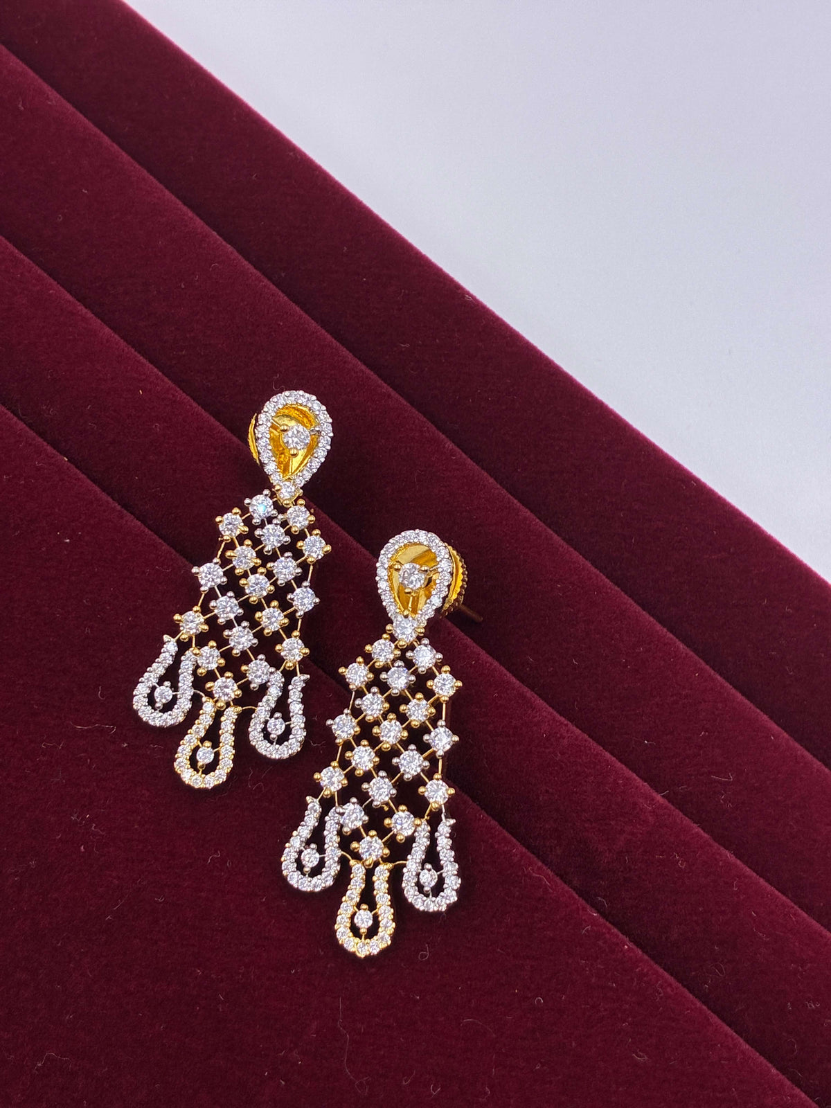 CZ Drop designer Earring
