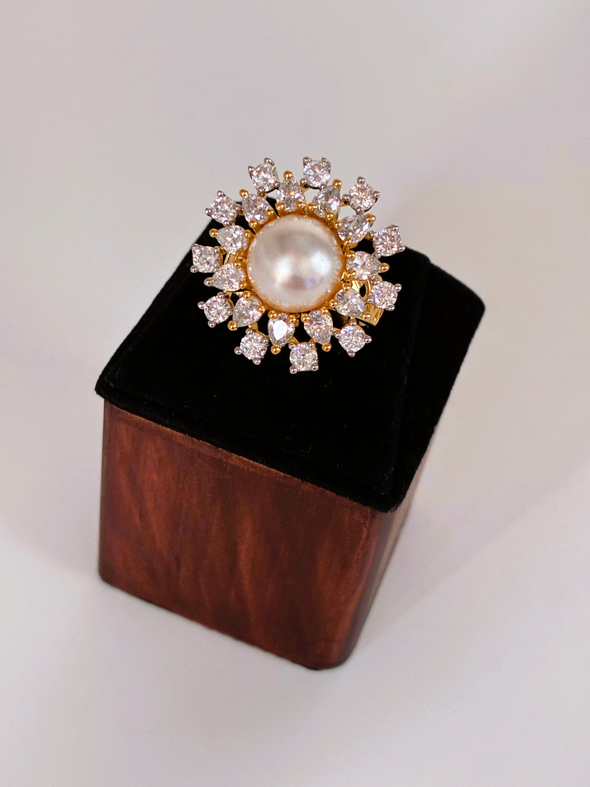 CZ Moti Adjustable Finger Ring