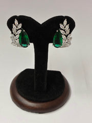 CZ Emerald Green Designer Stud Earring