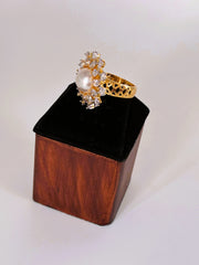 CZ Moti Adjustable Finger Ring