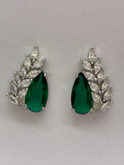 CZ Emerald Green Designer Stud Earring