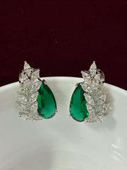 CZ Emerald Green Designer Stud Earring