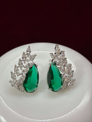 CZ Emerald Green Designer Stud Earring