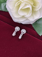 CZ Traditional J shape Earring