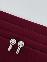 CZ Traditional J shape Earring
