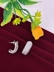 CZ Richie-rich J shape Earring