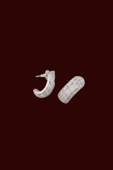 CZ Richie-rich J shape Earring