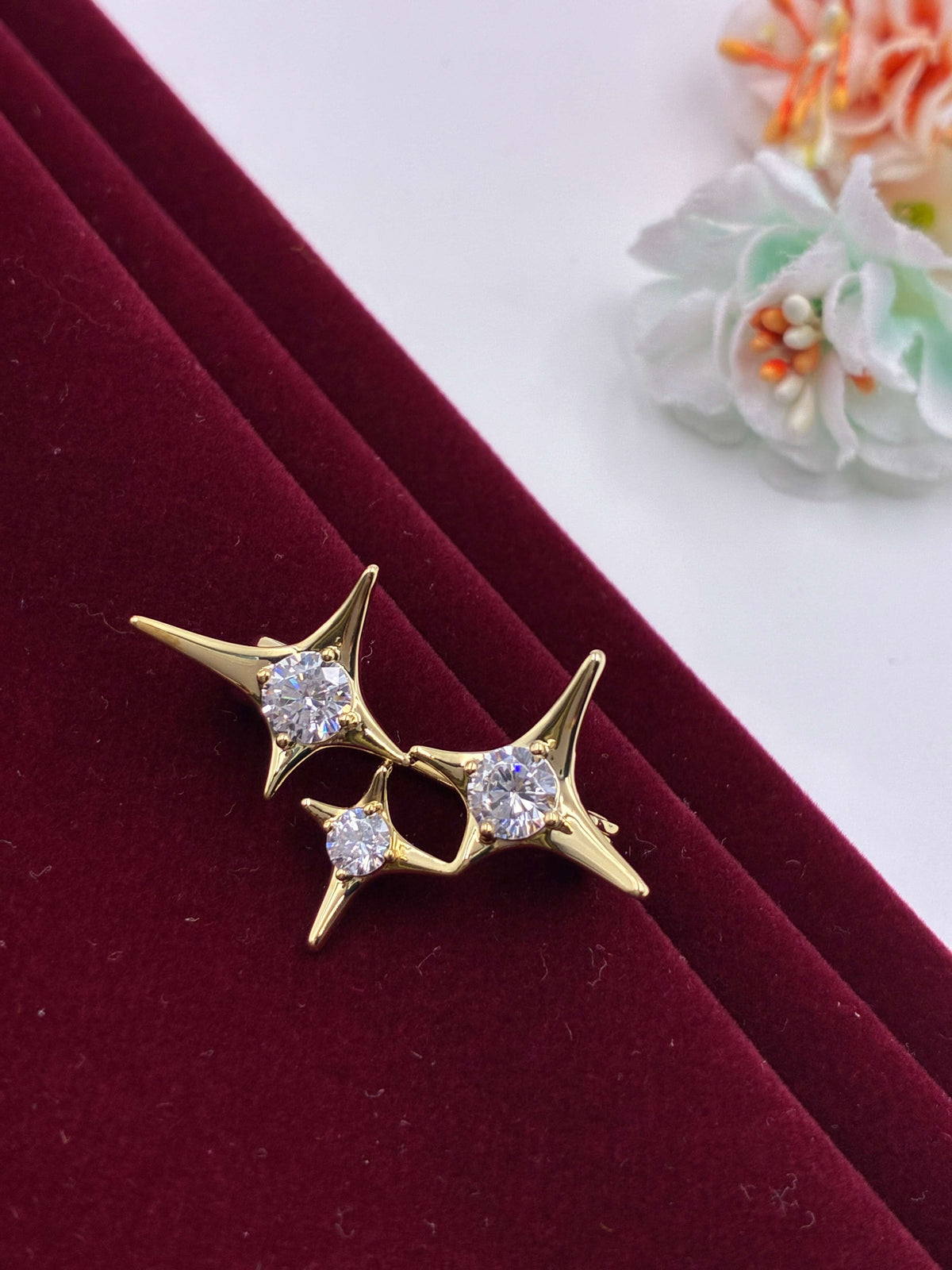 Three star Brooch