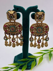 Kundan Meenakari Designer Dangle Earring