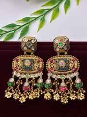 Kundan Meenakari Designer Dangle Earring