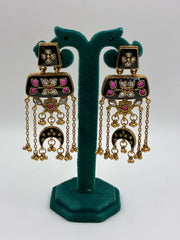 Antique Meenakari Chain Earring