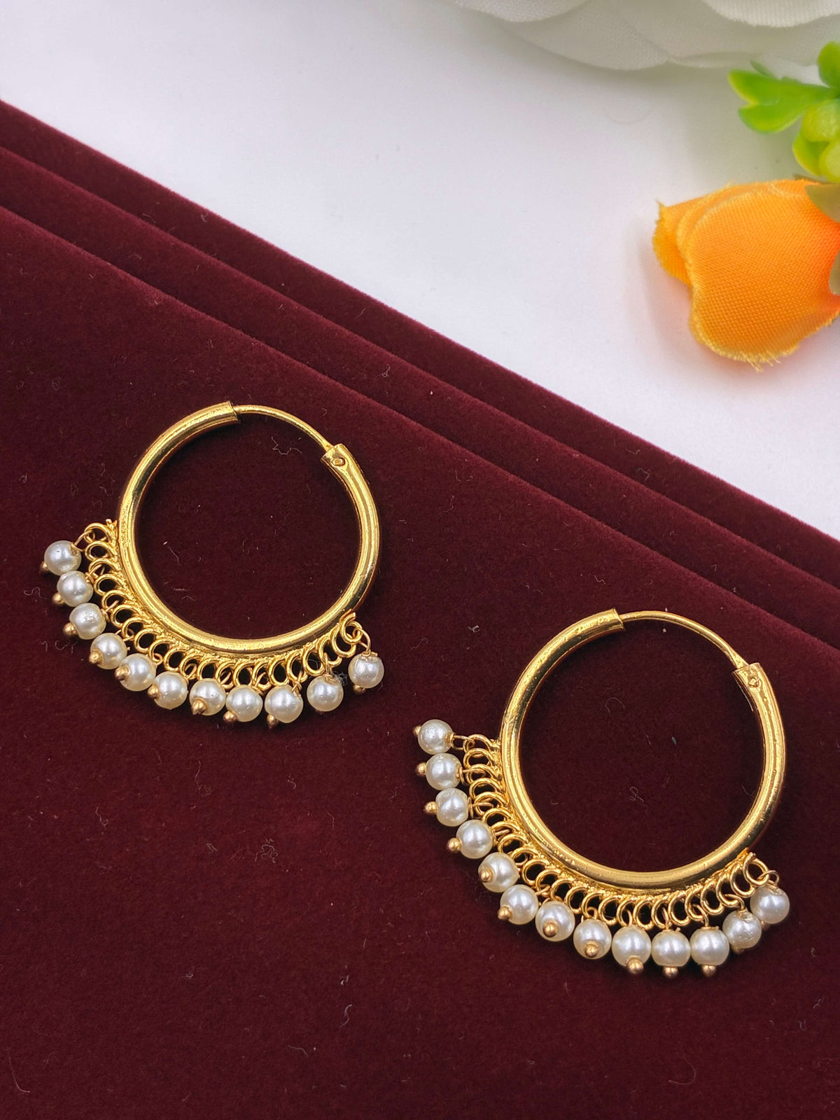 Antique traditional moti hoop Earring