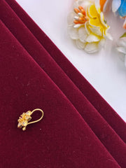 CZ Ruby-white Star Nose Ring