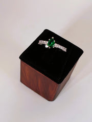 CZ Green drop design Finger Ring