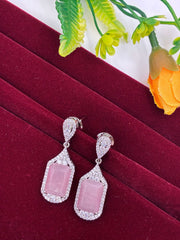 CZ Baby Pink designer Dangle Earring