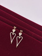 Western Tri Heart designer Earring