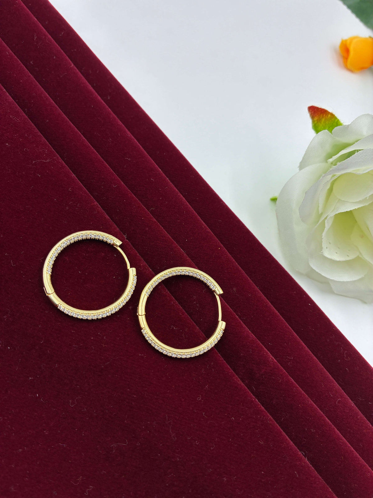 Western CZ Hoop Earring