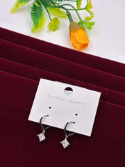 Western Hoop Diamond Drop Earring