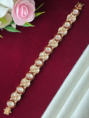 Kundan Elegantly Crafted Meenakari Bracelet