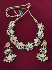 Kundan Beads Chand Pattern Necklace set