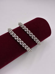 CZ Classic Triple Line Bangle