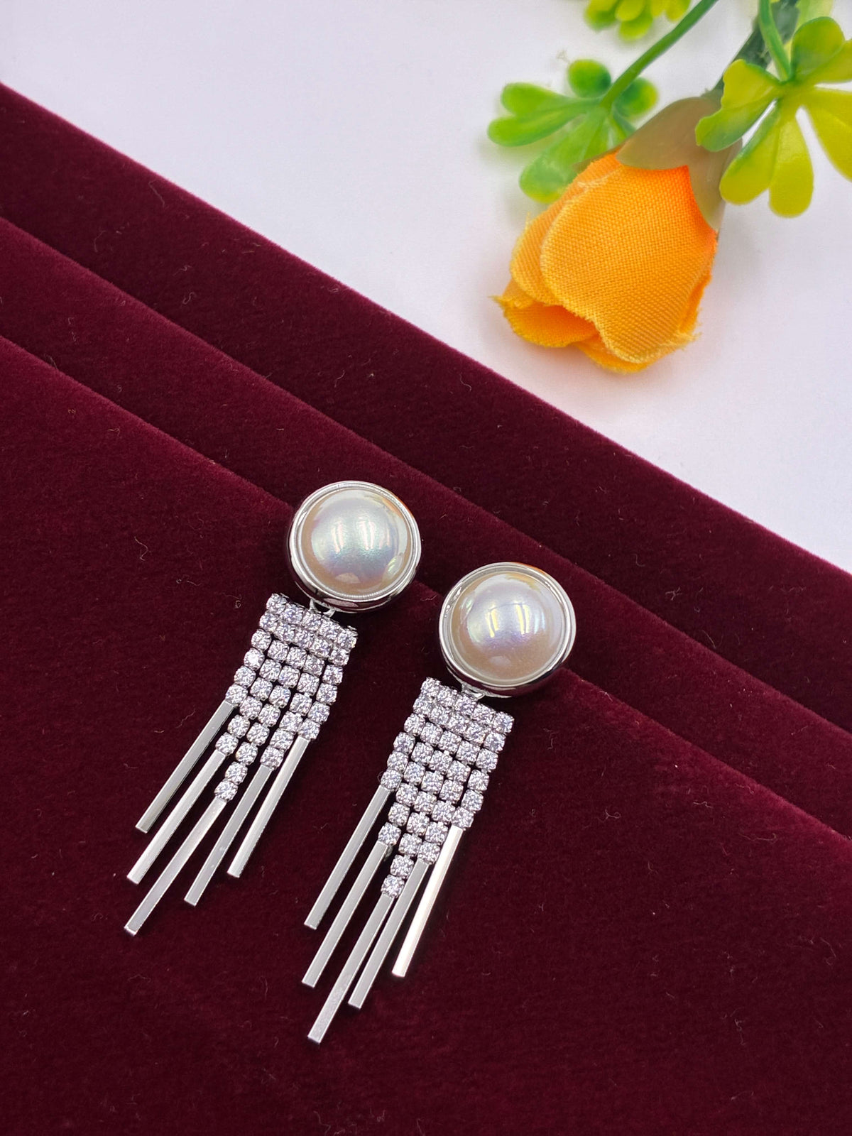 Western Pearl Tessel Designer Earring