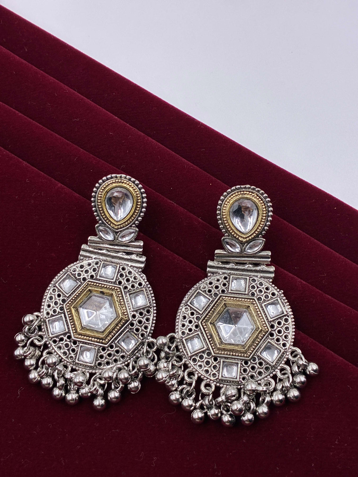 Oxidised Beautiful Circular Designer Earring