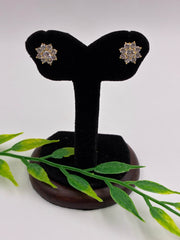 CZ Traditional Floral Stud Earring