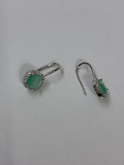 CZ Mint Green Droplet Slip on Earring
