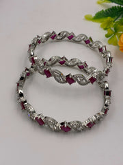 CZ Ruby Designer Bangle