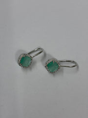 CZ Mint Green Droplet Slip on Earring