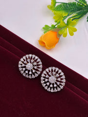 CZ Silver tone gorgeous Stud Earring