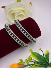 CZ Emerald Green Openable Bangle