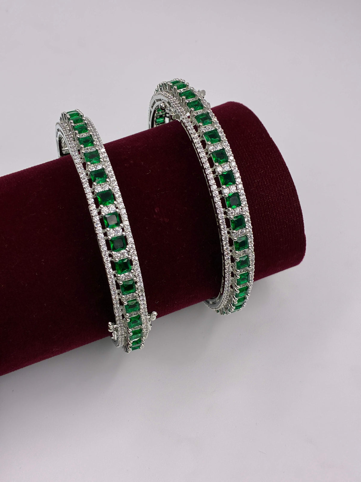 CZ Emerald Green Openable Bangle