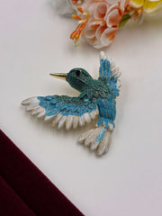 Blue bird Brooch