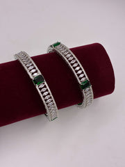 CZ Emerald Green Designer Bangle