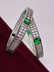 CZ Emerald Green Designer Bangle